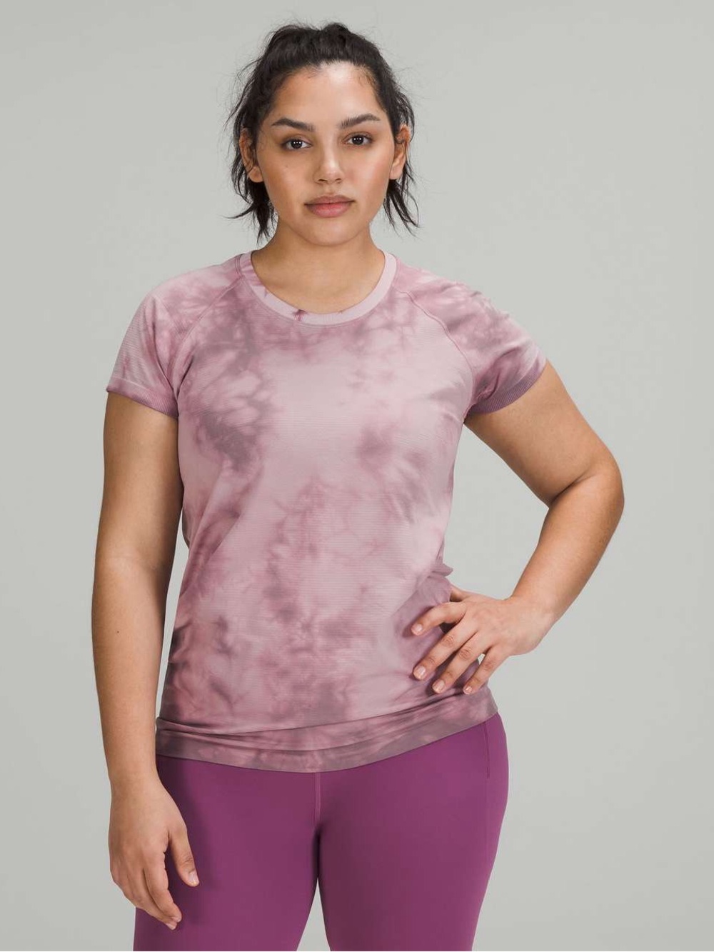 Lululemon Lululemon Swiftly Tech Short Sleeve Shirt 2.0 - Marble Dye Plum